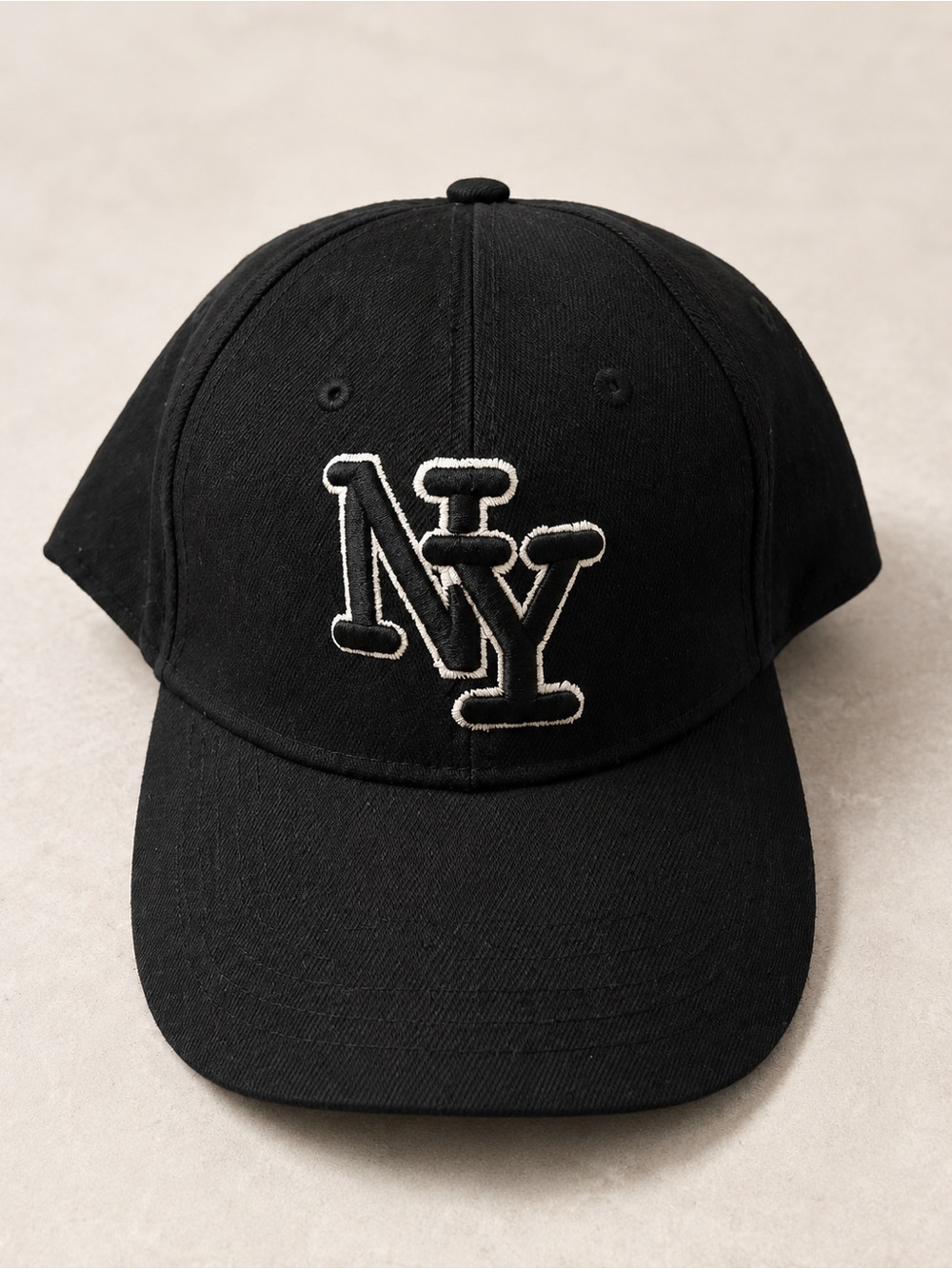 Black NY Embroidered Baseball Cap
